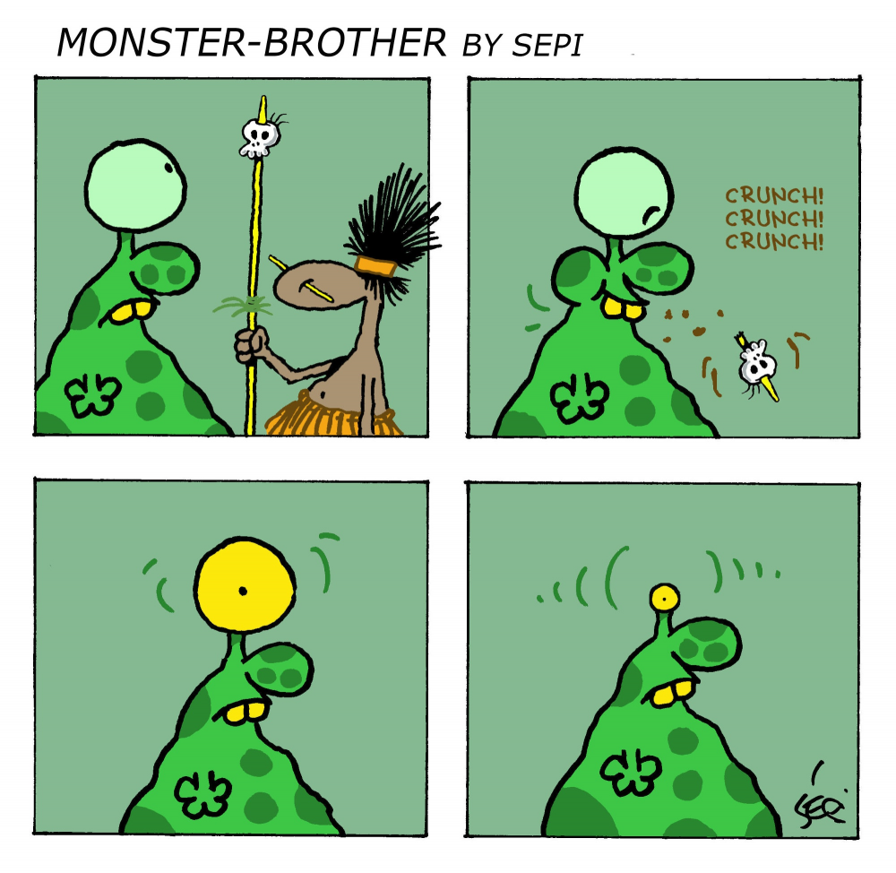 Cartoon: Monster-Brother / Monster-Bruder 1