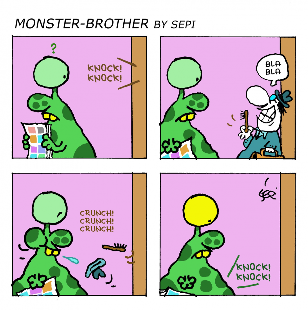 Cartoon: Monster-Brother / Monster-Bruder 1