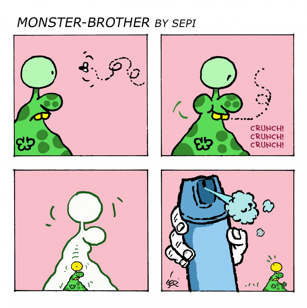 Cartoon: Monster-Brother / Monster-Bruder 1