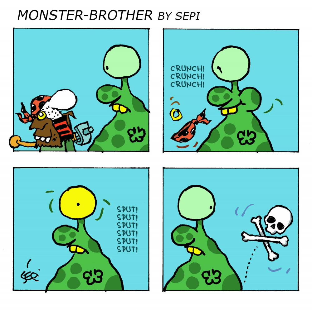 Cartoon: Monster-Brother / Monster-Bruder 1