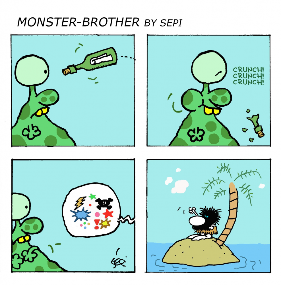 Cartoon: Monster-Brother / Monster-Bruder 1