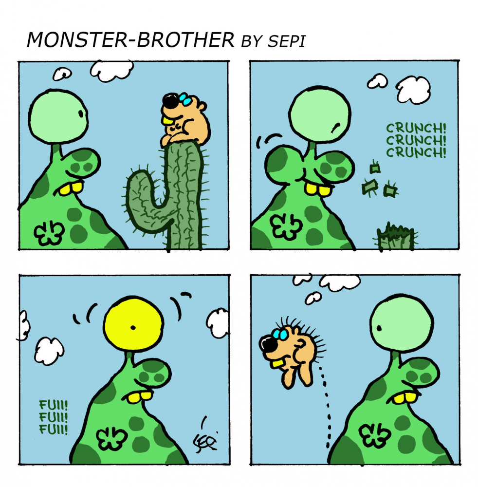 Cartoon: Monster-Brother / Monster-Bruder 1