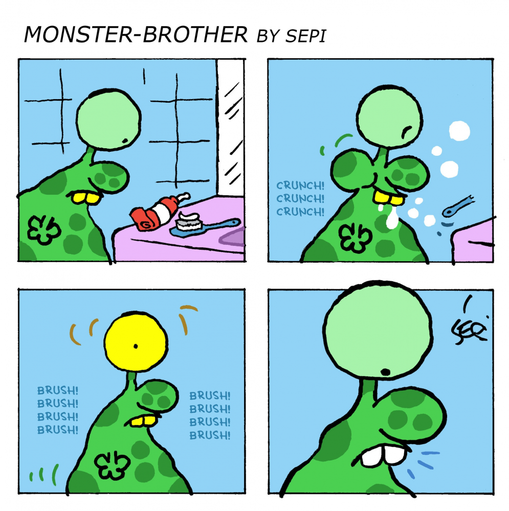 Cartoon: Monster-Brother / Monster-Bruder 1