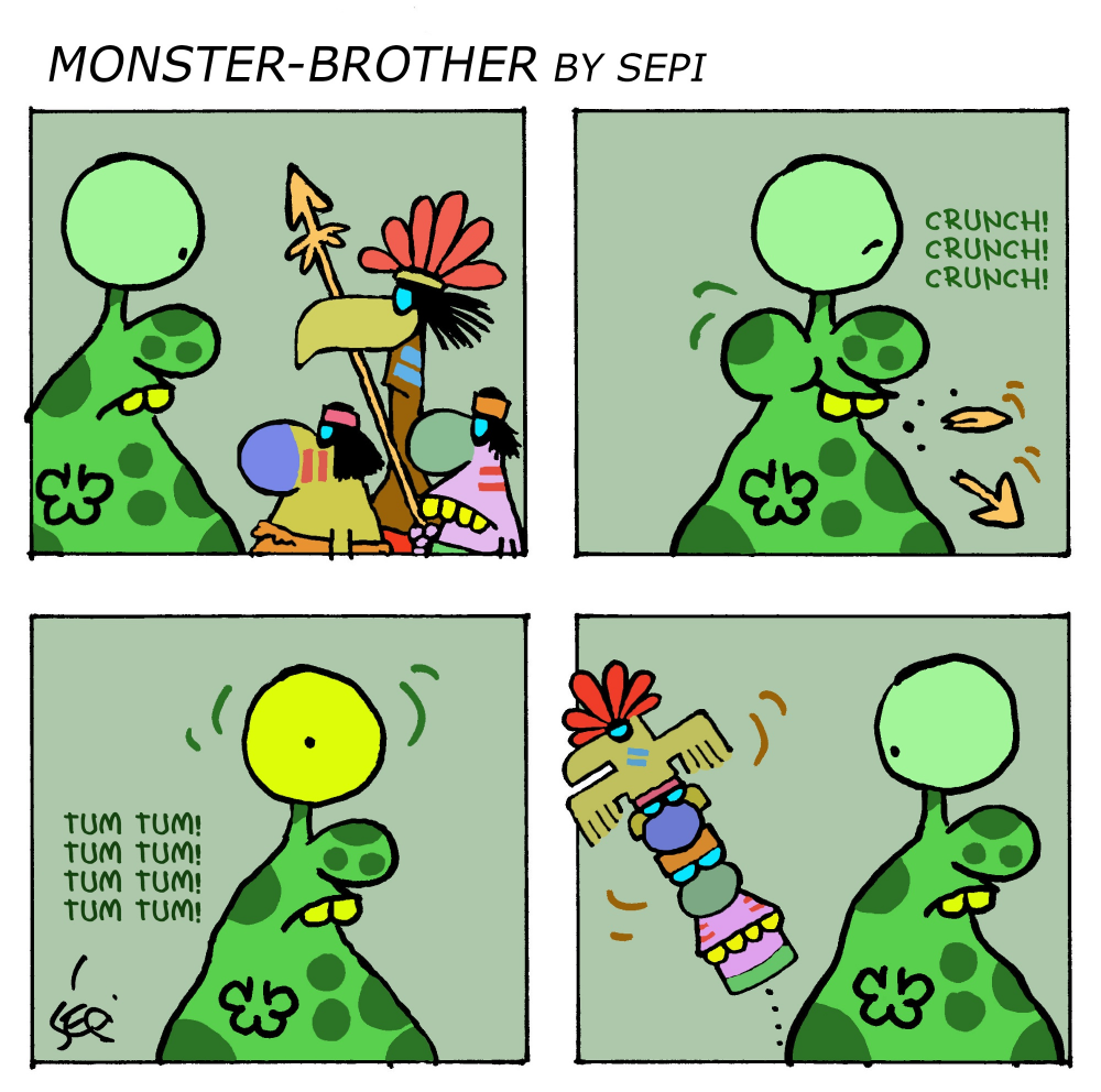 Cartoon: Monster-Brother / Monster-Bruder 1