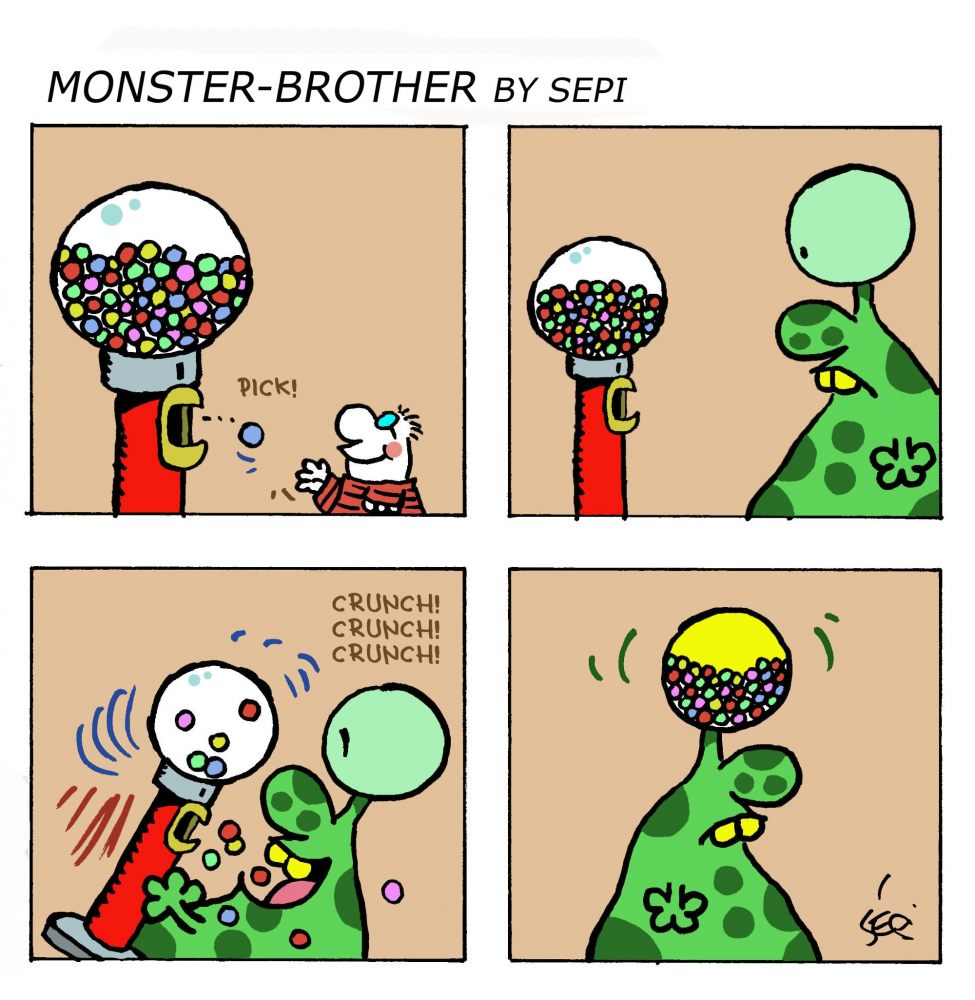 Cartoon: Monster-Brother / Monster-Bruder 1