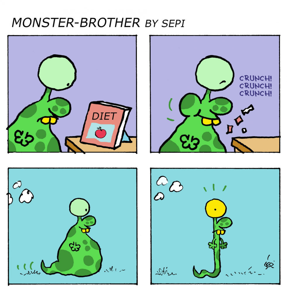 Cartoon: Monster-Brother / Monster-Bruder 1