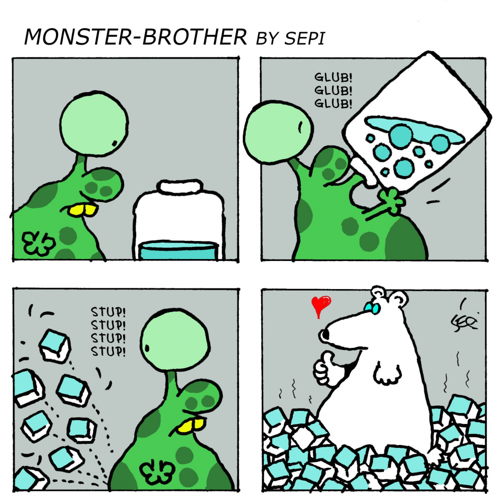 Cartoon: Monster-Brother / Monster-Bruder 1