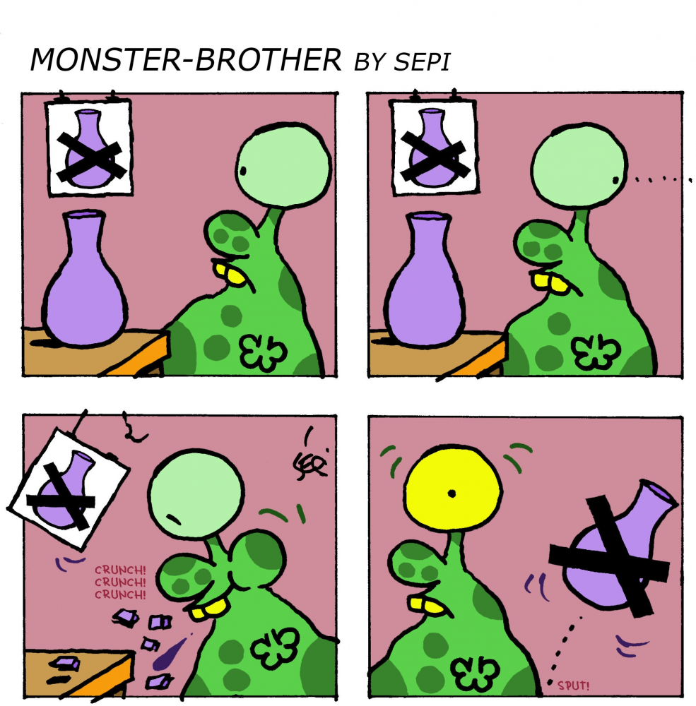 Cartoon: Monster-Brother / Monster-Bruder 1