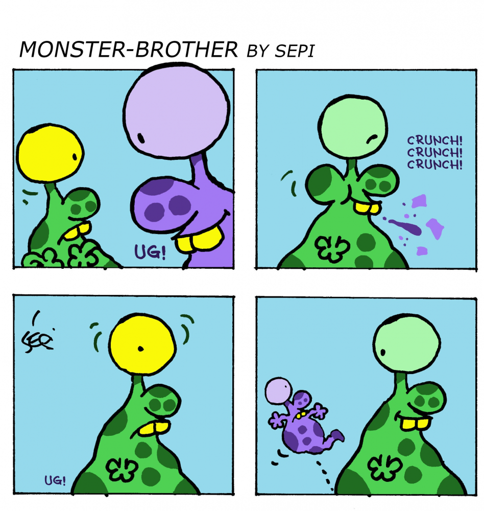 Cartoon: Monster-Brother / Monster-Bruder 1