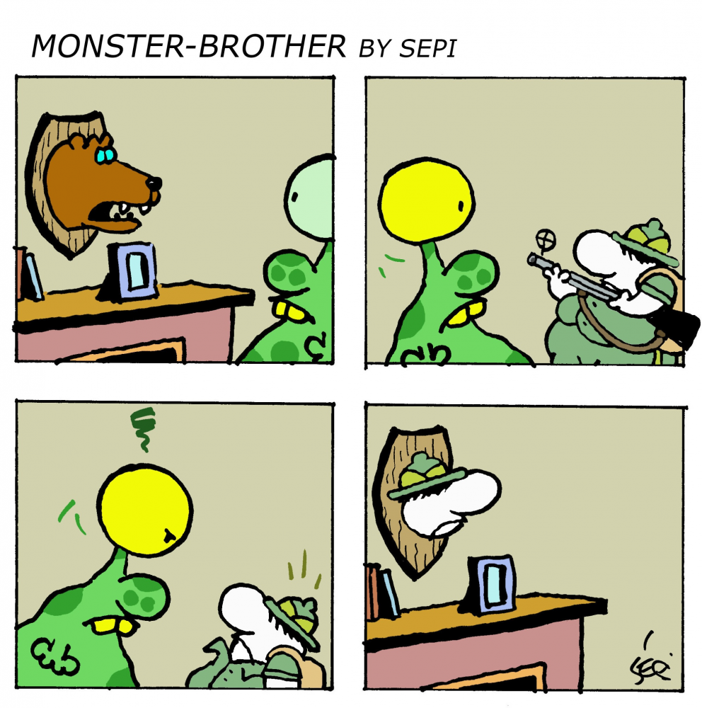 Cartoon: Monster-Brother / Monster-Bruder 1
