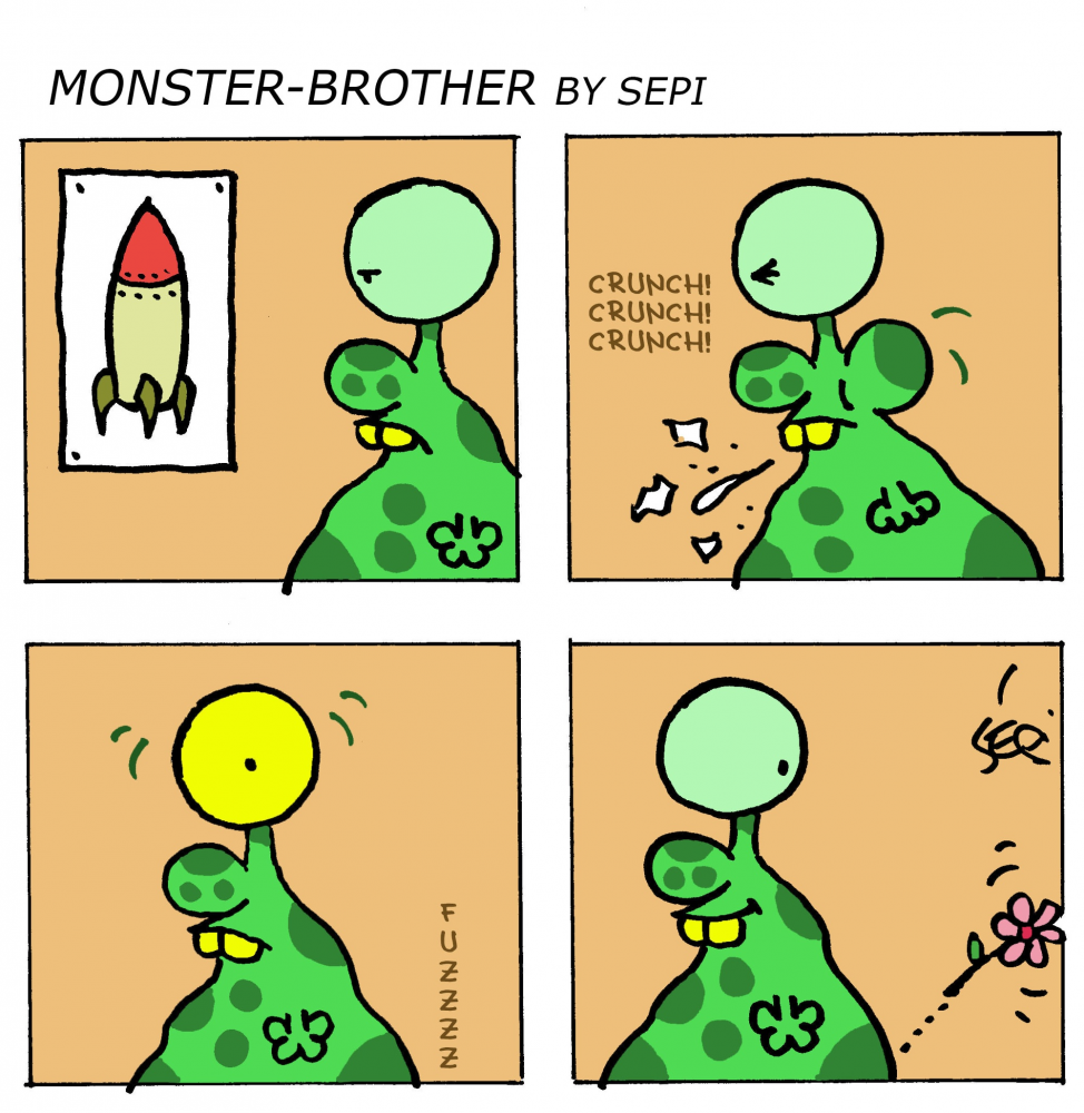 Cartoon: Monster-Brother / Monster-Bruder 1