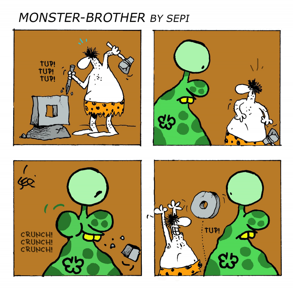 Cartoon: Monster-Brother / Monster-Bruder 1
