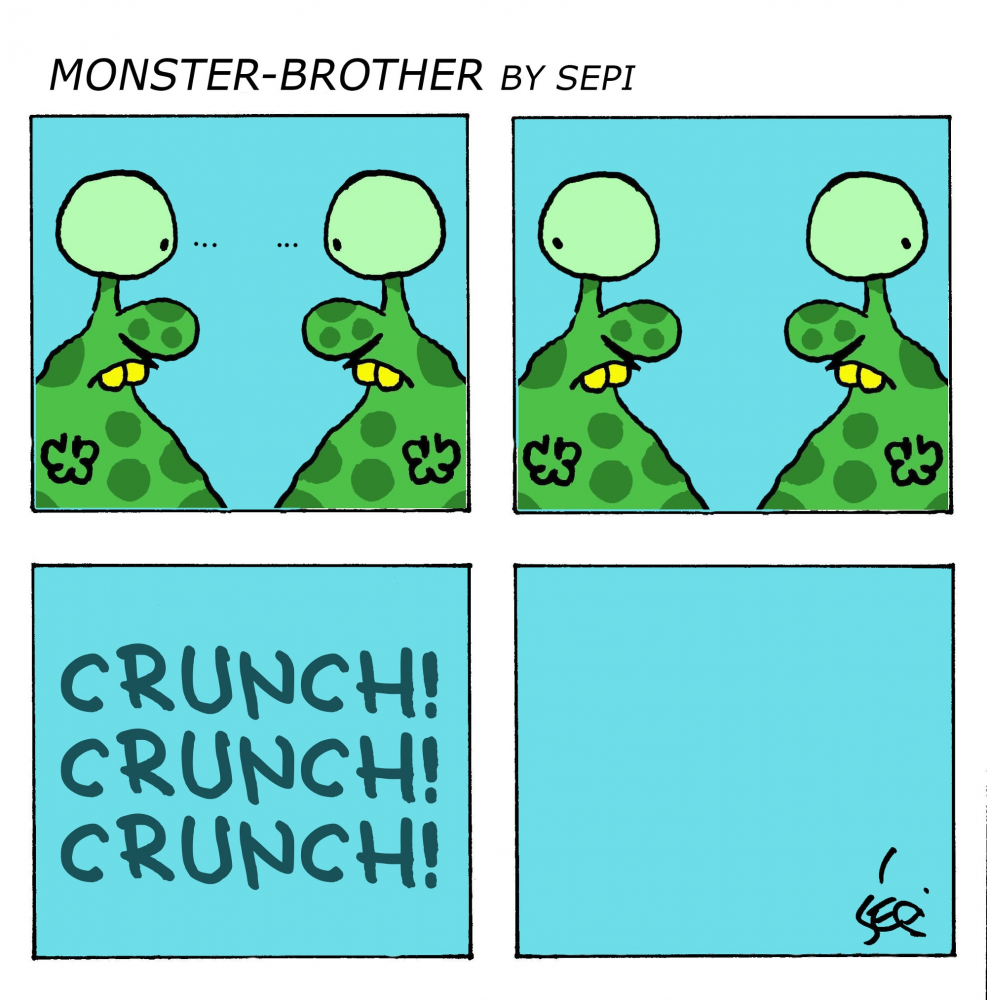 Cartoon: Monster-Brother / Monster-Bruder 1