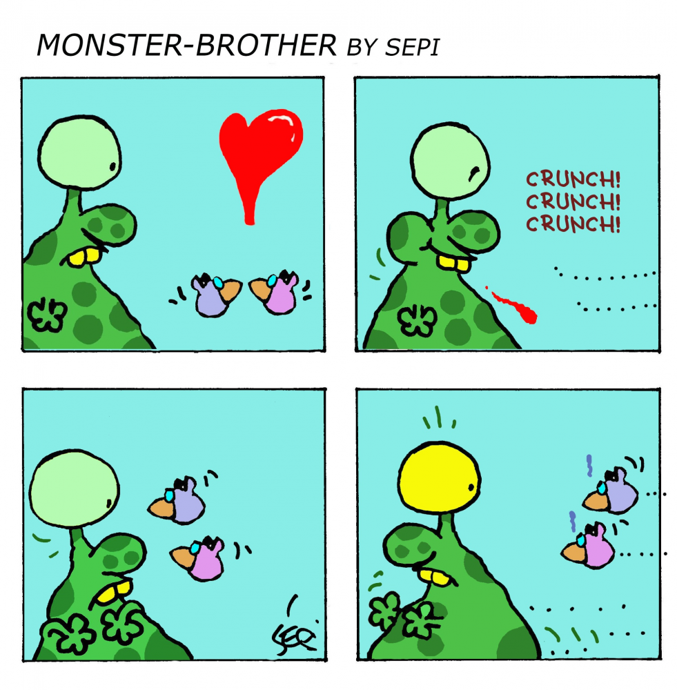 Cartoon: Monster-Brother / Monster-Bruder 1