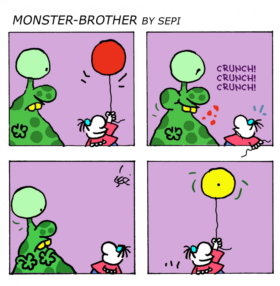 Cartoon: Monster-Brother / Monster-Bruder 1