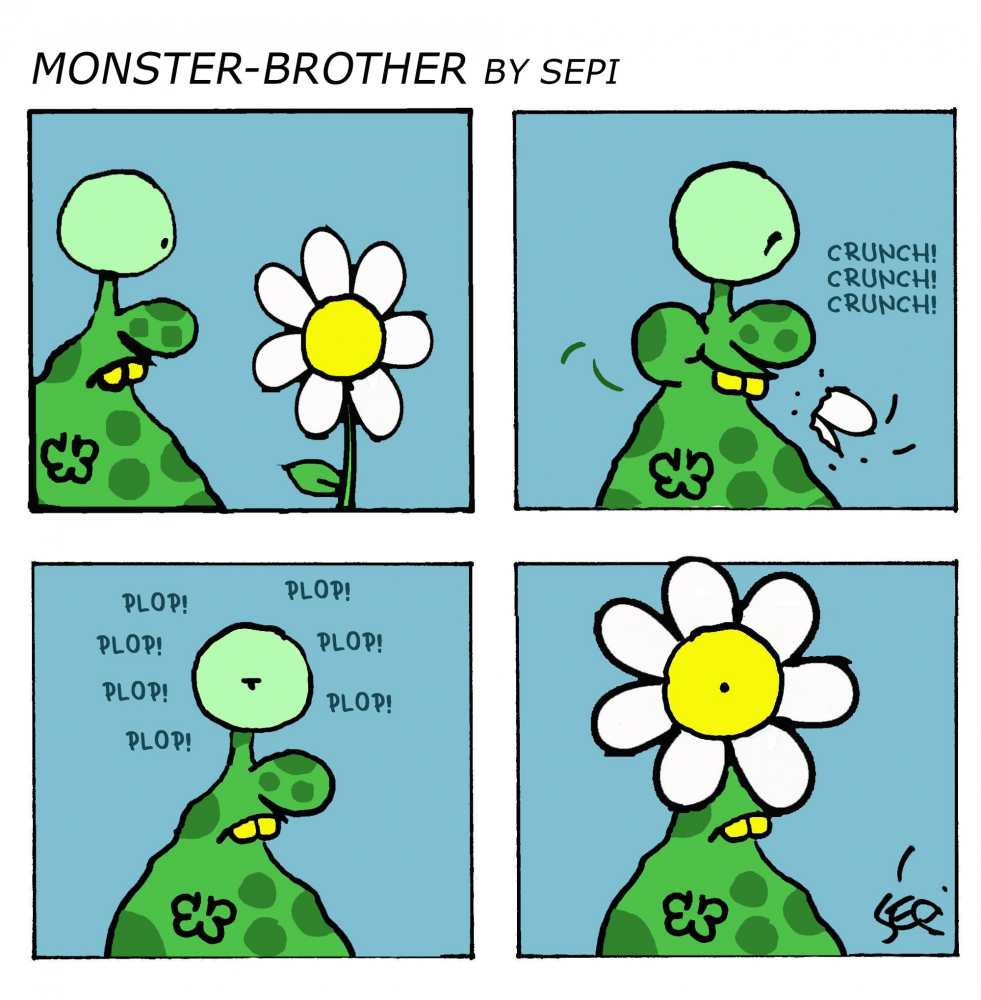 Cartoon: Monster-Brother / Monster-Bruder 1