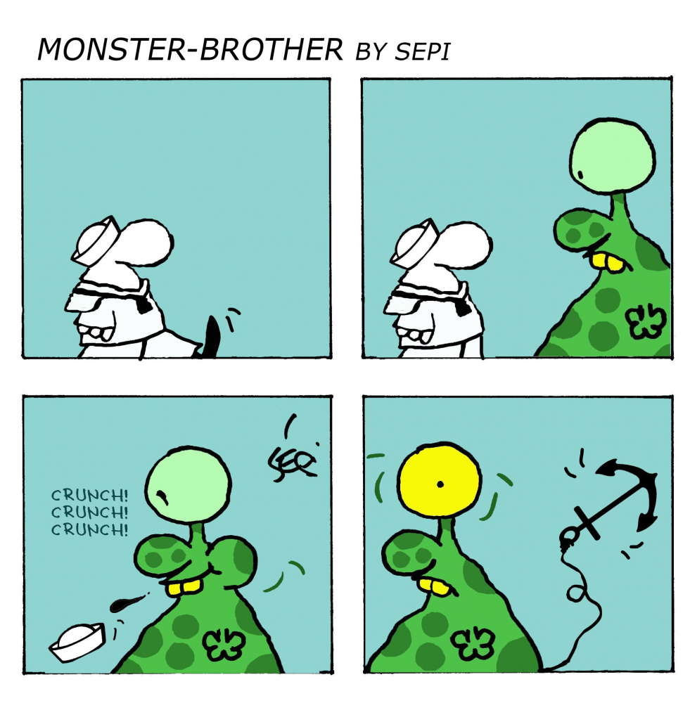 Cartoon: Monster-Brother / Monster-Bruder 1