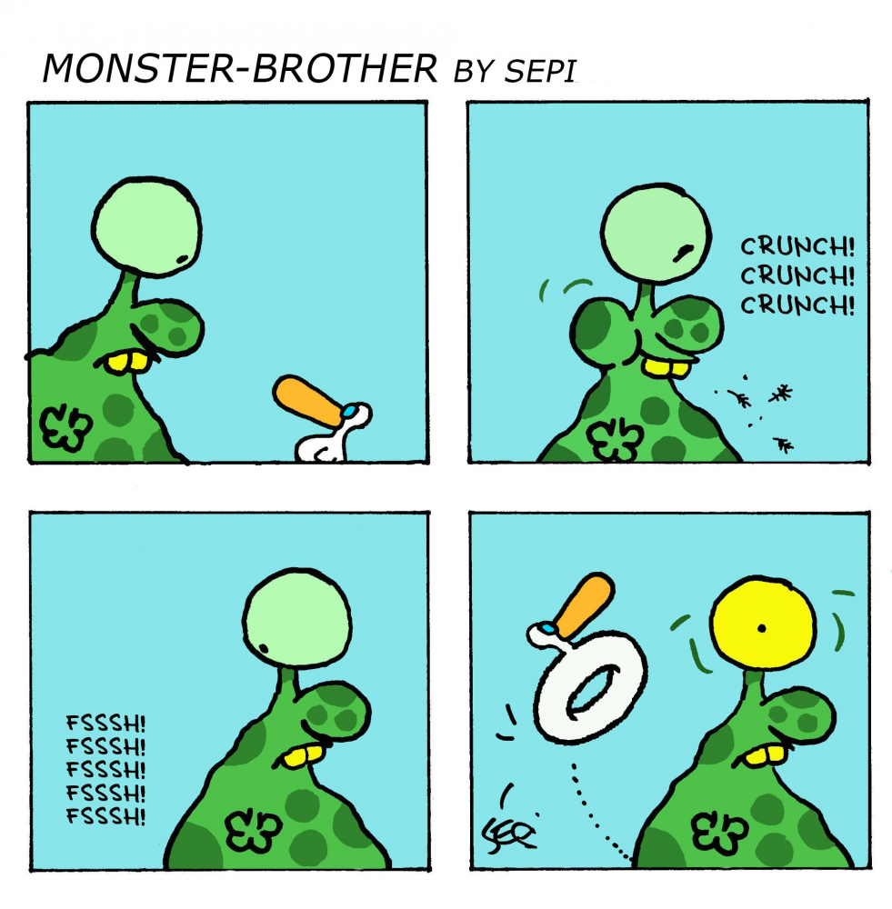 Cartoon: Monster-Brother / Monster-Bruder 1