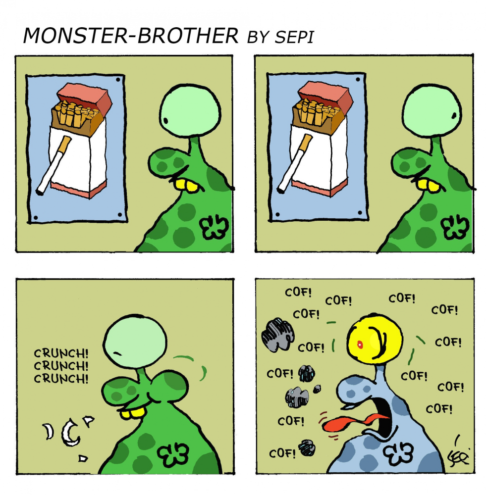 Cartoon: Monster-Brother / Monster-Bruder 1