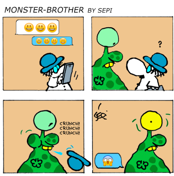 Cartoon: Monster-Brother / Monster-Bruder 1