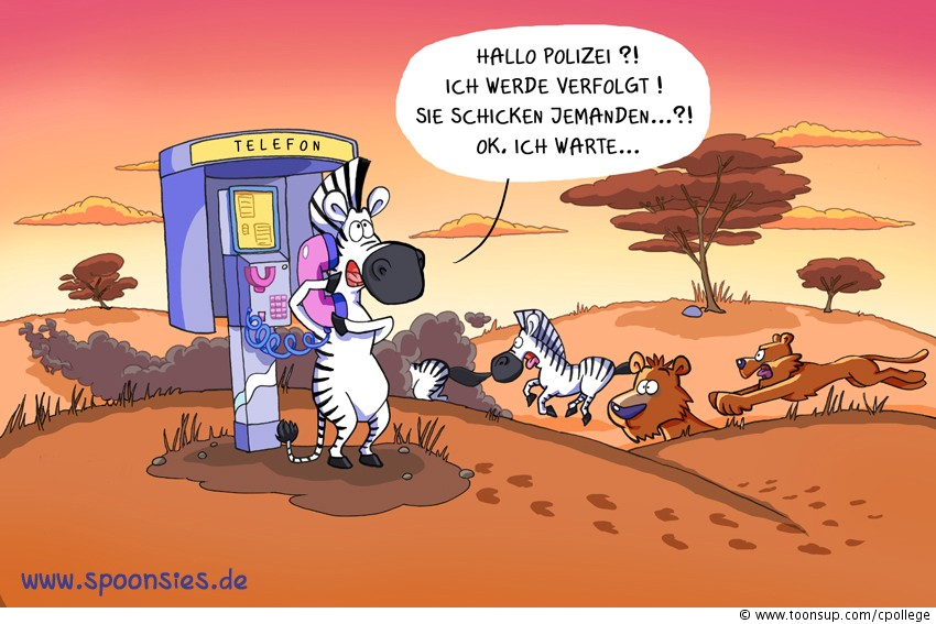 Cartoon: Zebra Notruf 1