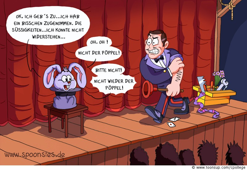 Cartoon: Zauberer und Hase 1
