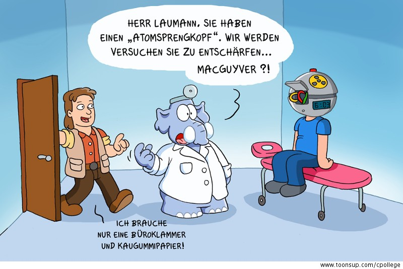 Cartoon: Atomsprengkopf 1