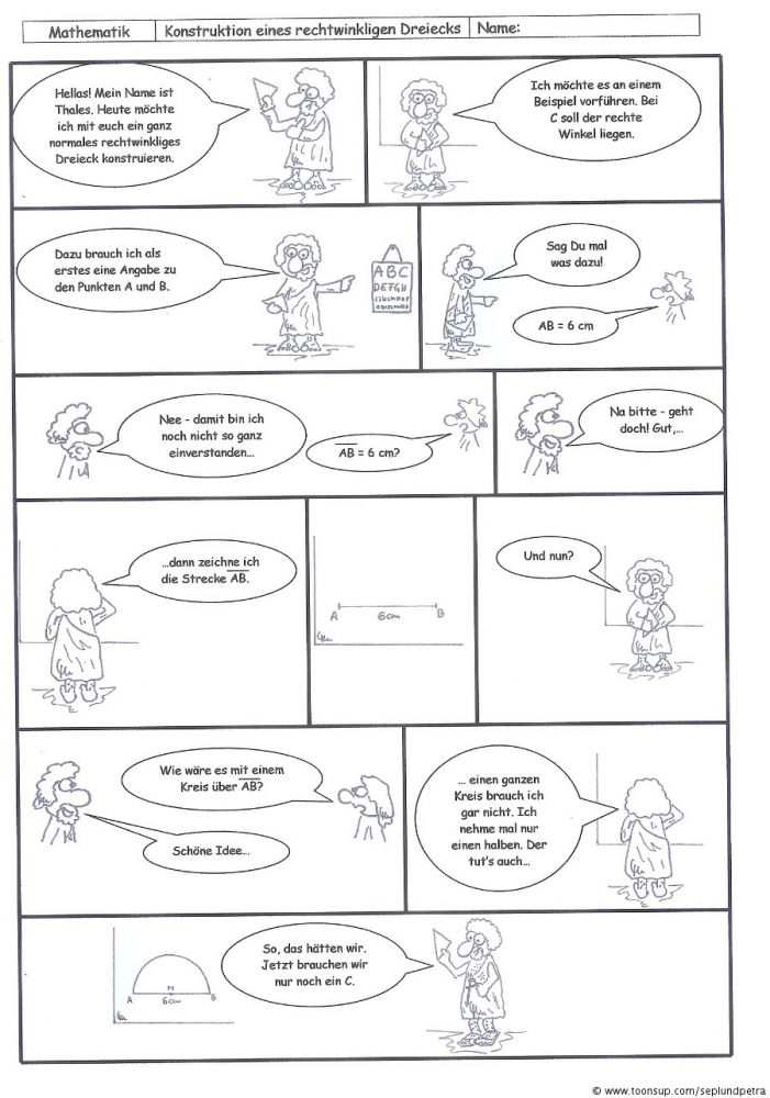 Comic: Thales konstruiert 1