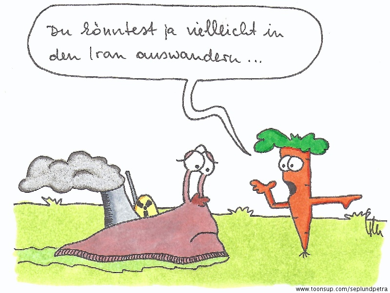 Cartoon: Vier Schnecken, 3 Möhren und ein ??? 2