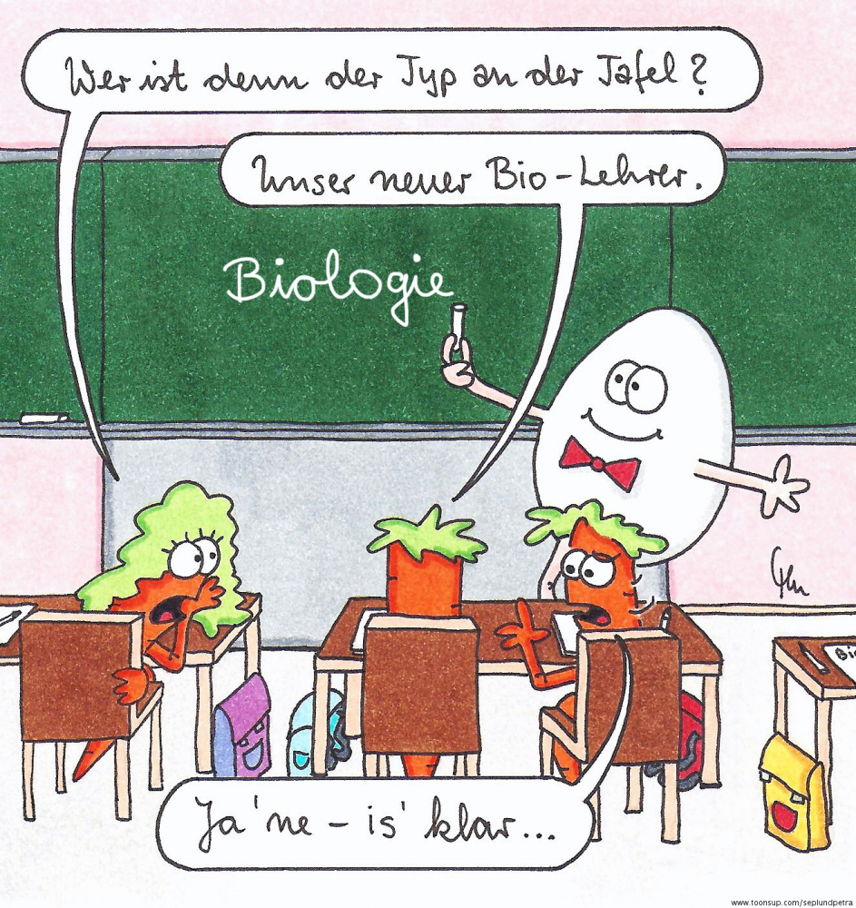 Cartoon: Bio-Eier 1