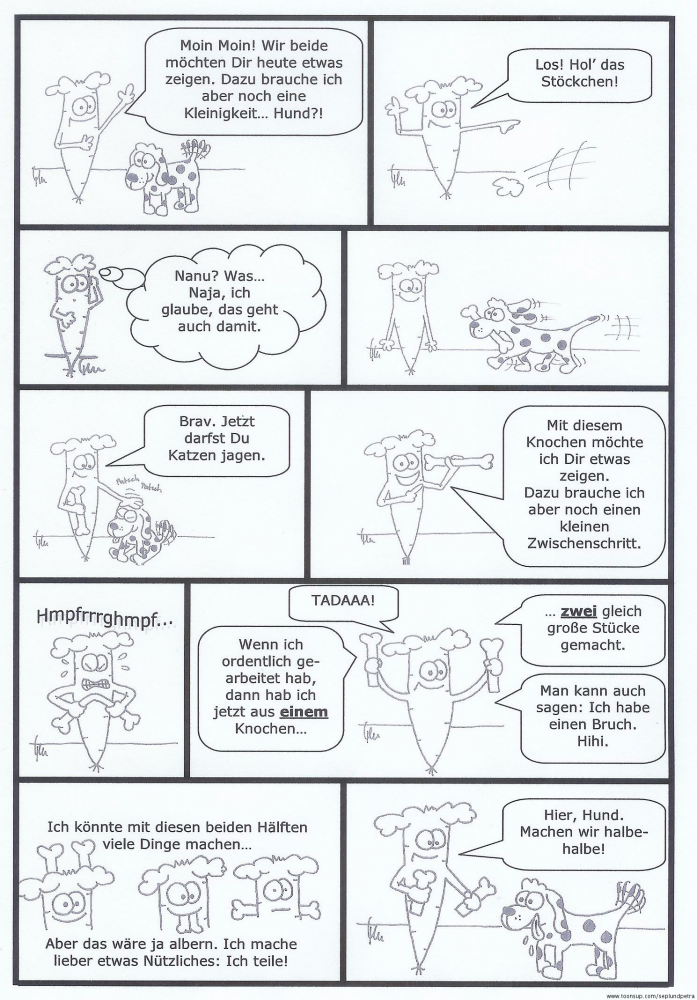 Comic: Einführung des Bruch-Begriffes 1