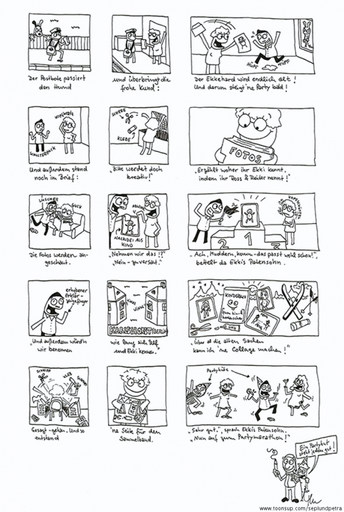 Comic: Zeichnerischer Geburtstagsgruß 1