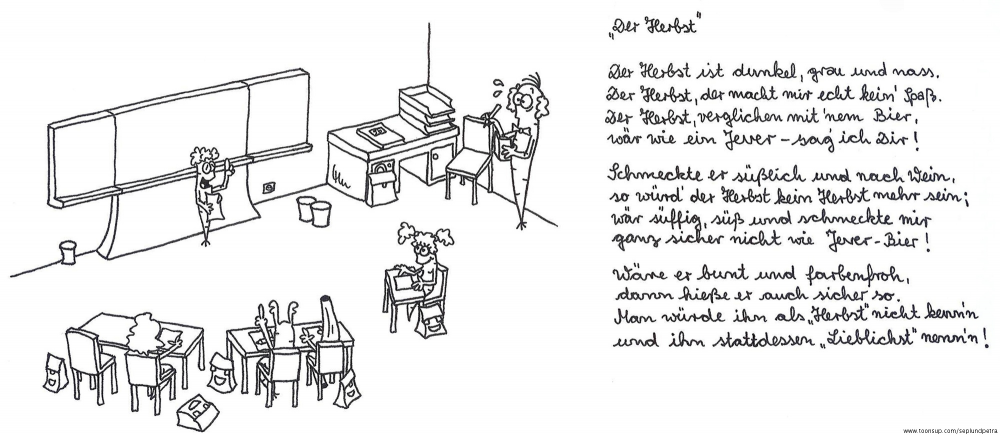 Cartoon: Gedichtvortrag 1
