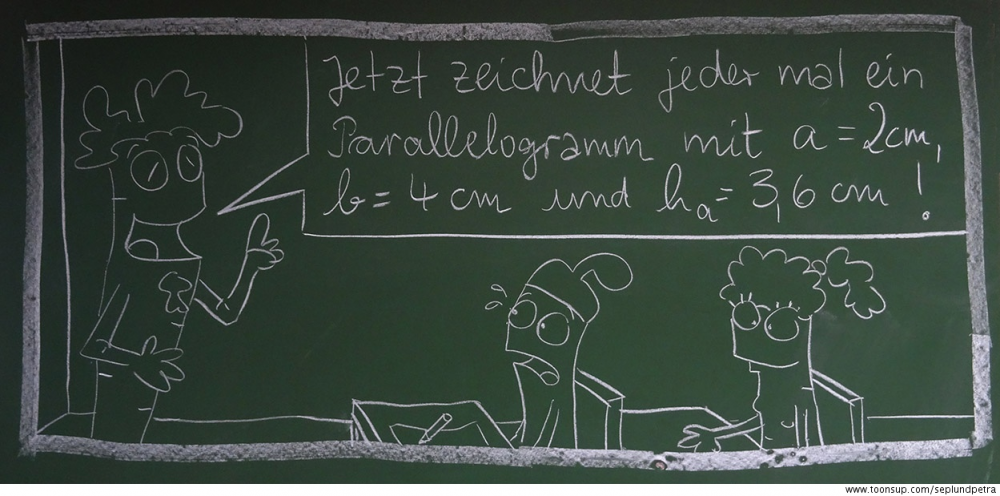 Comic: illustrierte Matheaufgabe 2
