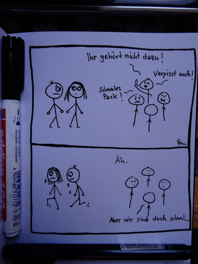 Cartoon: hart aber sehr (is)lieb 1