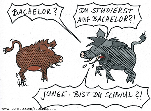 Cartoon: Bachelor-Studium 2