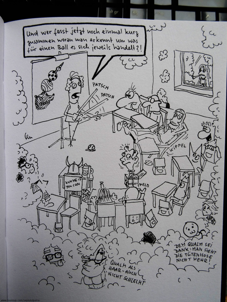 Cartoon: Das Zuspiel (Schule) 1