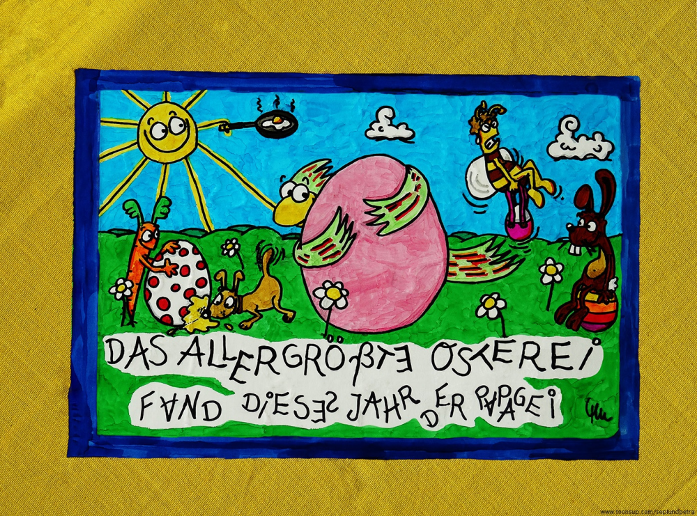 Rate- / Wimmelbild: Osterpuzzlefehlersuchbild 2