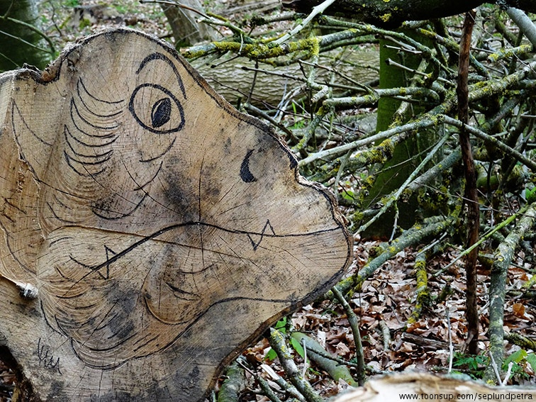 Illustration: Baumdrachen und Greifmischwesen 6