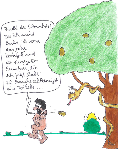 Cartoon: Adams Erkenntnis 1