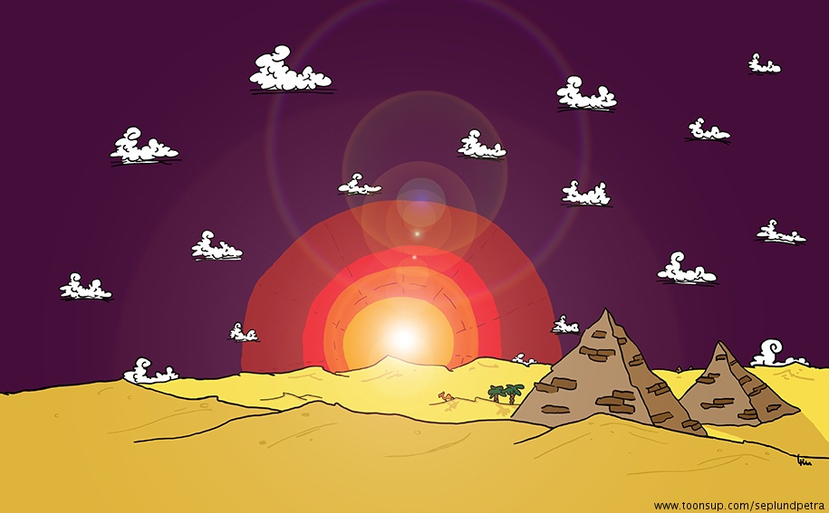 Illustration: Sonnenuntergang in Ägypten 1