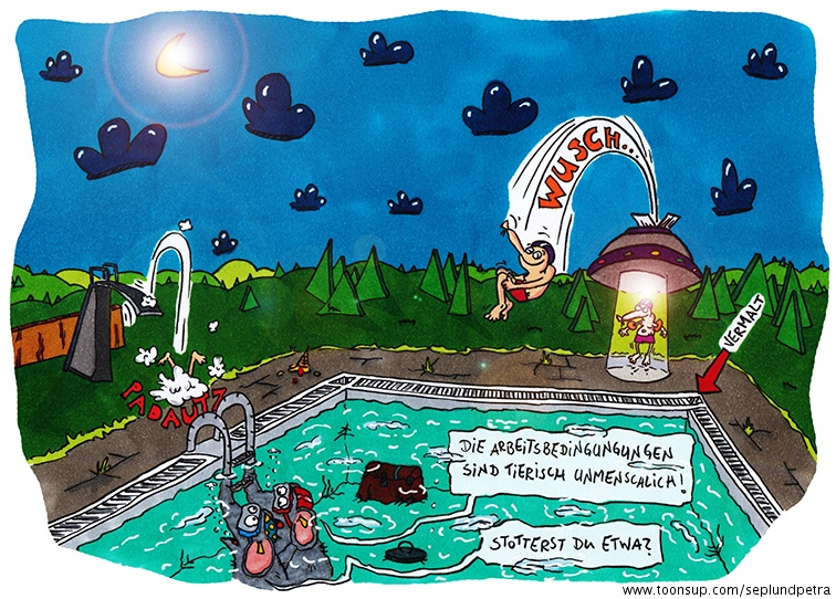 Cartoon: Unter Wasser 1