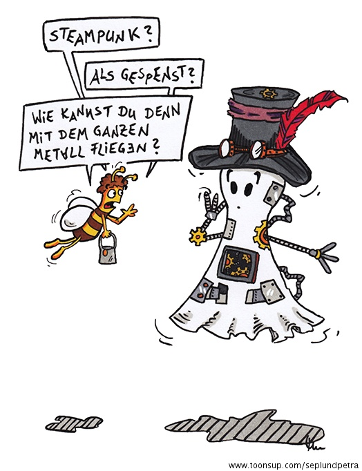 Cartoon: Steampunkgespenst 1