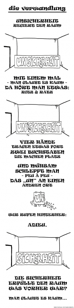 Comic: DIE VERWANDLUNG (vollkommen ohne Gregor Samsa) 1