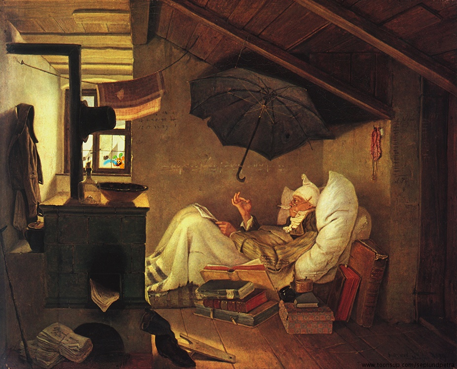 Cartoon: Spitzweg - Variationen 1