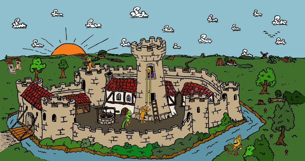 Illustration: Mittelalterlicher Bau 2