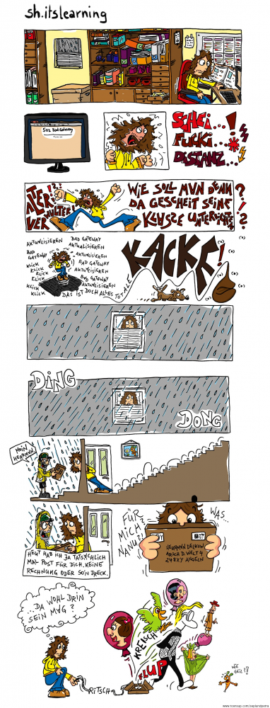 Comic: Distanzunterricht vs. Unboxing 1