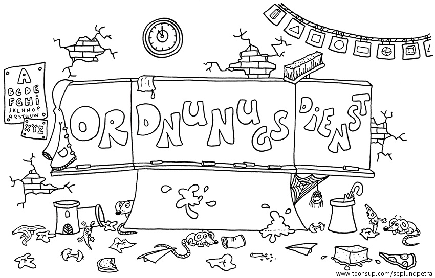 Illustration: Ein Ausmalheft der Schule 7