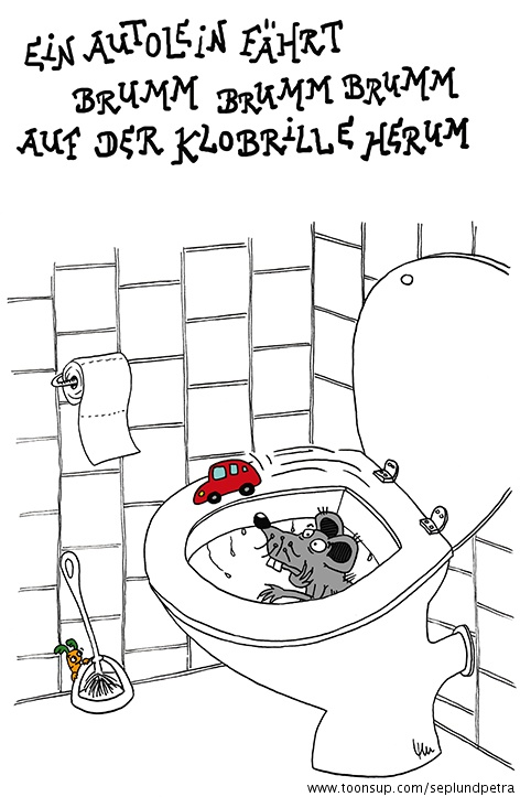 Cartoon: Auf der Klobrille 1