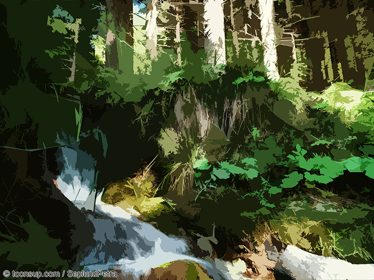 Illustration: Wandereindrücke I (digital bearbeitet) 1